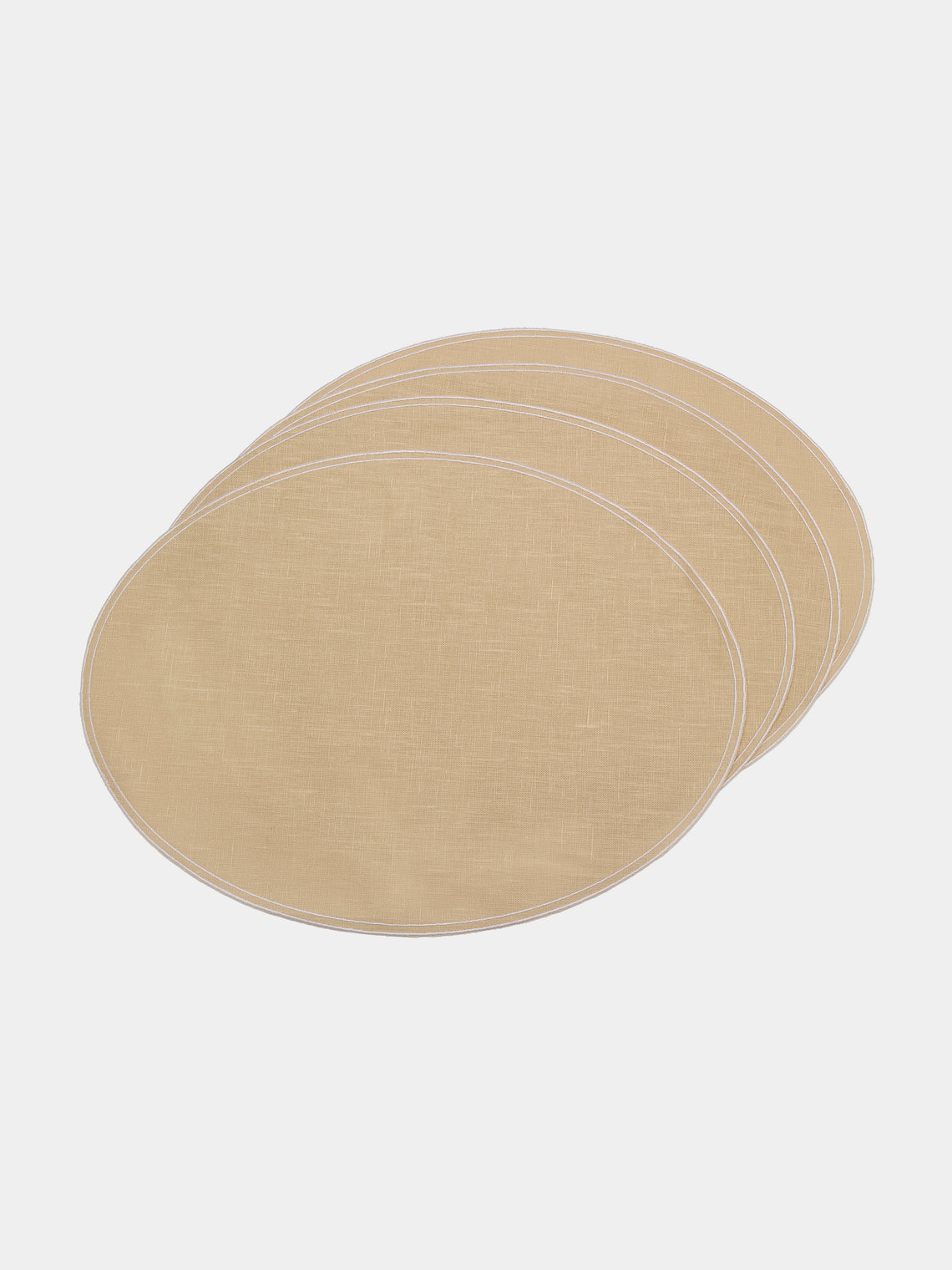 La Gallina Matta - Oval Linen Placemats (Set of 4) -  - ABASK