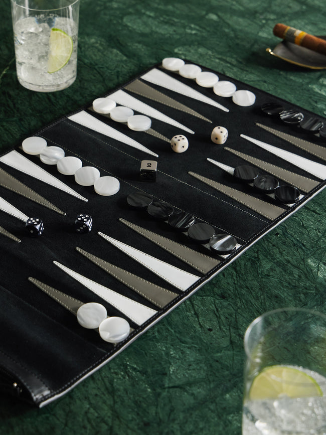 Hector Saxe - Leather Travel Backgammon Set -  - ABASK