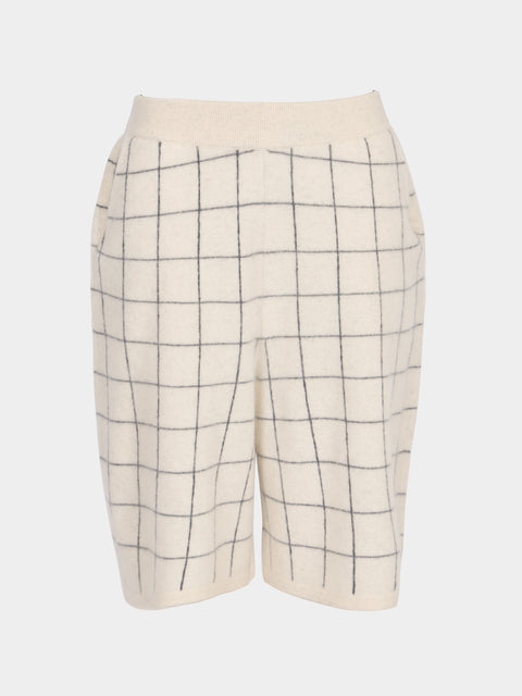 Frenckenberger - Cashmere Check Shorts | Size: S -  - ABASK - 