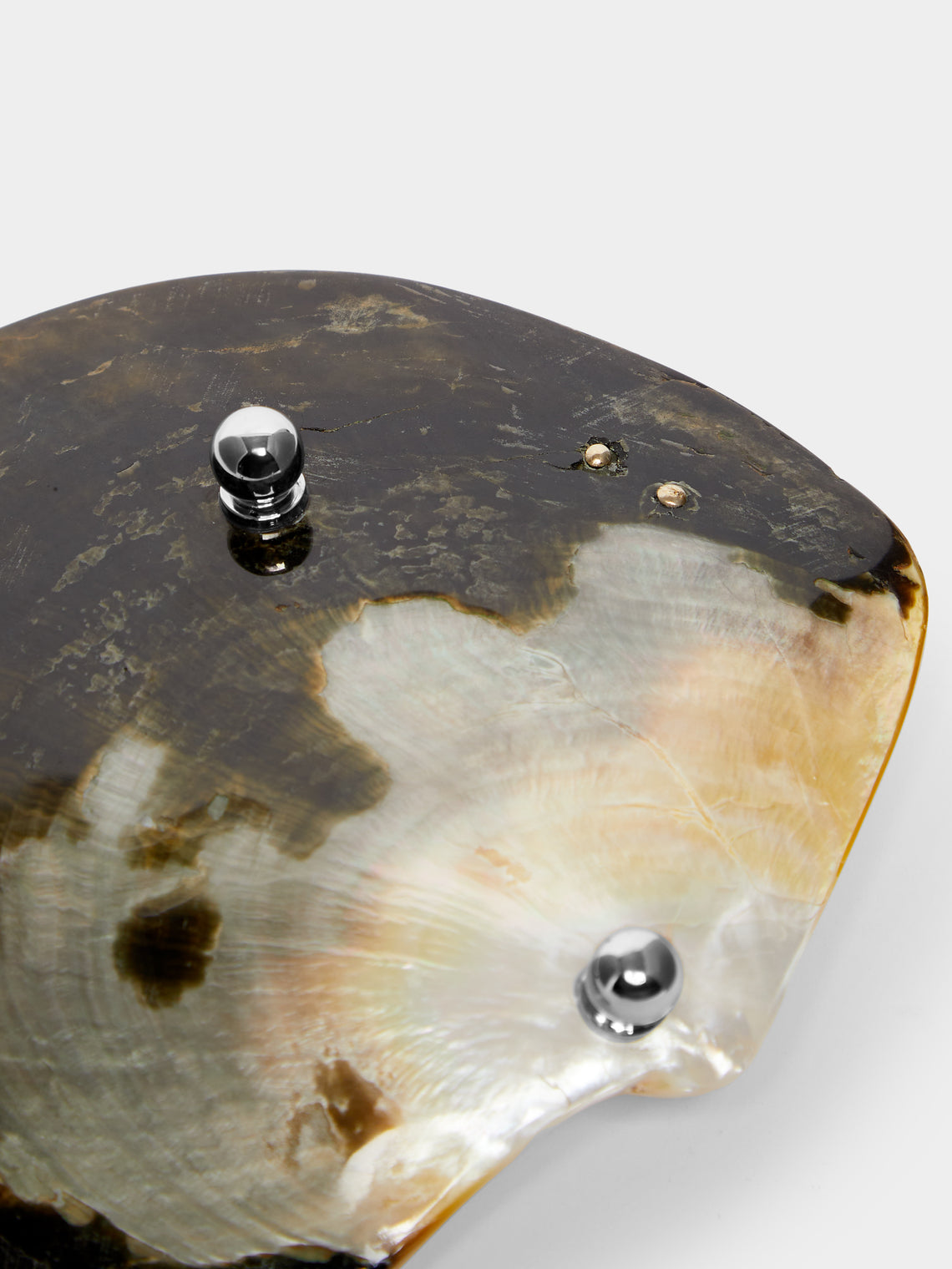 Objet Luxe - Silver-Plated and Black Mother-of-Pearl Plate -  - ABASK