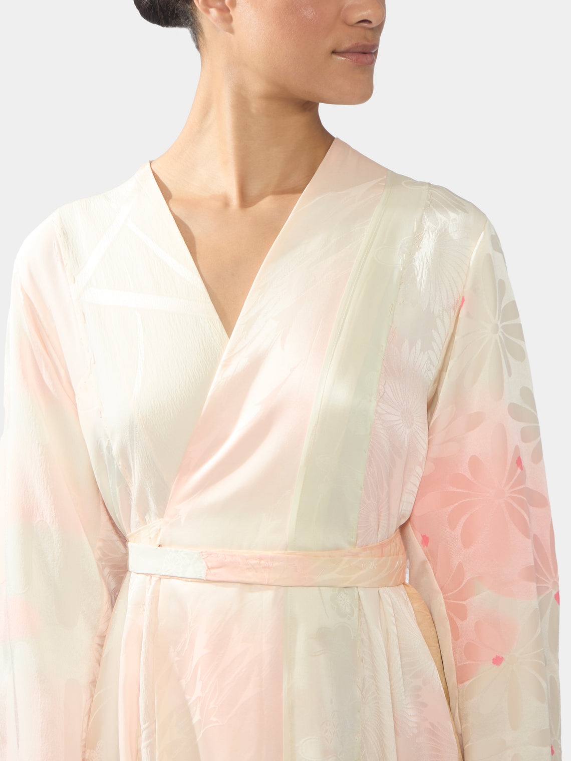 Irregular Hand-Stitched Silk Robe