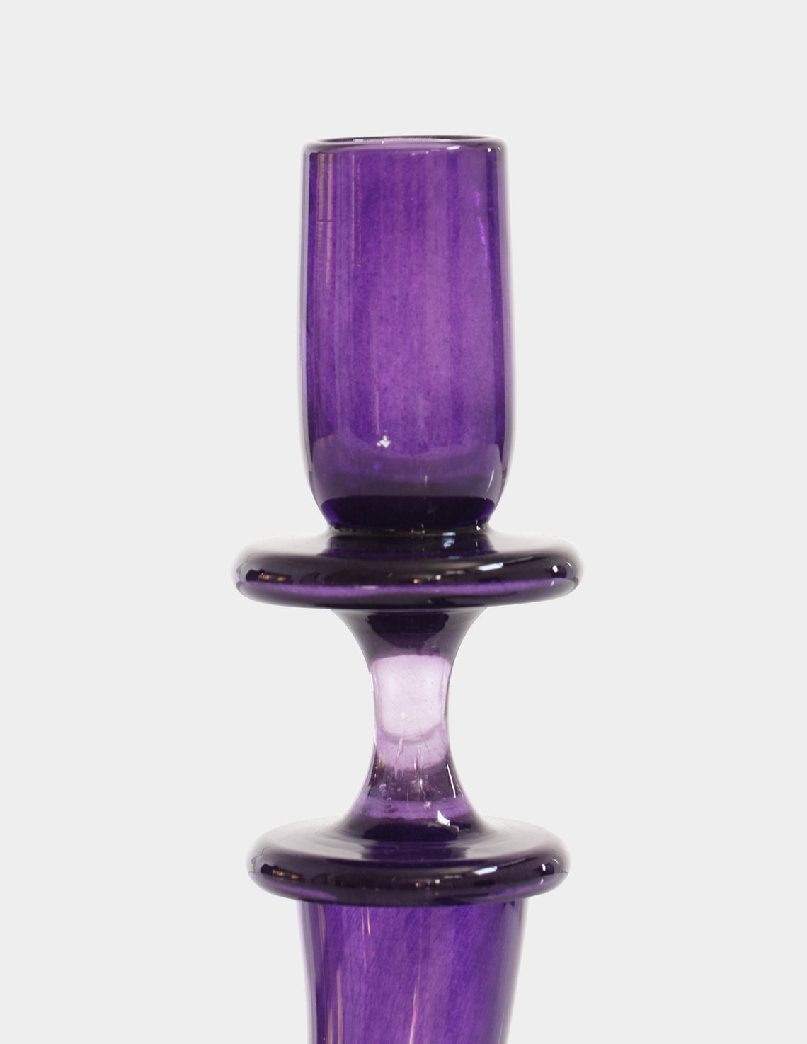 Jeff Zimmerman - Serpentine Hand-Blown Glass Candle Holder -  - ABASK