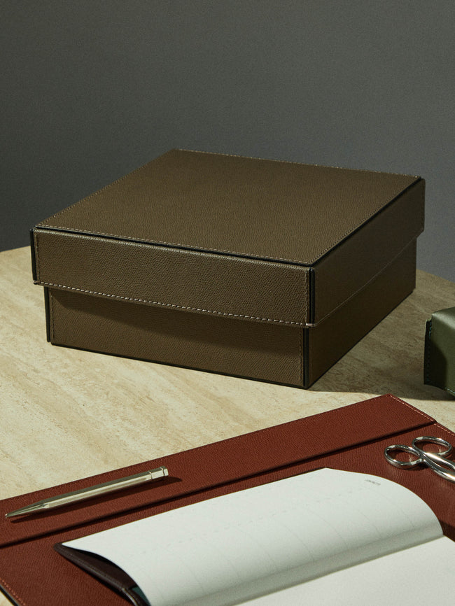 Giobagnara - Marea Leather Large Lidded Box -  - ABASK