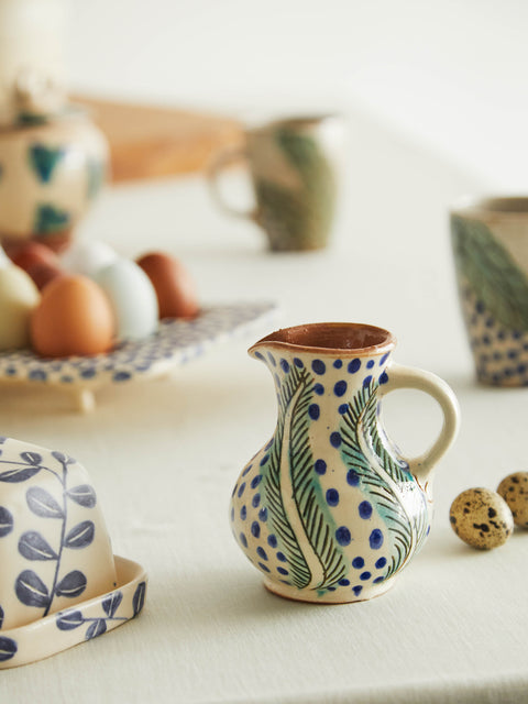 Anut - Leaves Hand-Painted Ceramic Creamer -  - ABASK