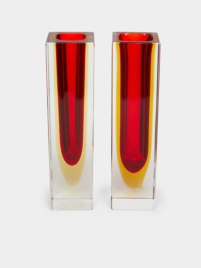 Antique and Vintage - 1970s Sommerso Murano Glass Bud Vases (Set of 2) -  - ABASK - 