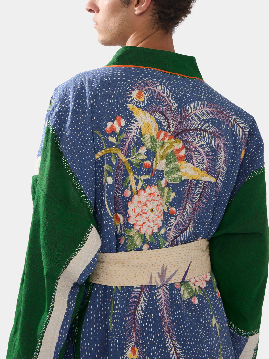 1920s Chinese Embroidered Silk Robe | One Size