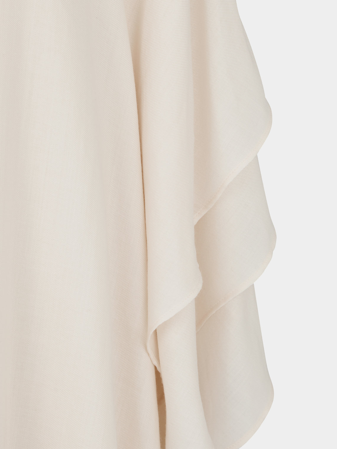 Les Vacances D'Irina - The Supergirl Wool, Silk and Cashmere Cape | One Size - Ivory - ABASK