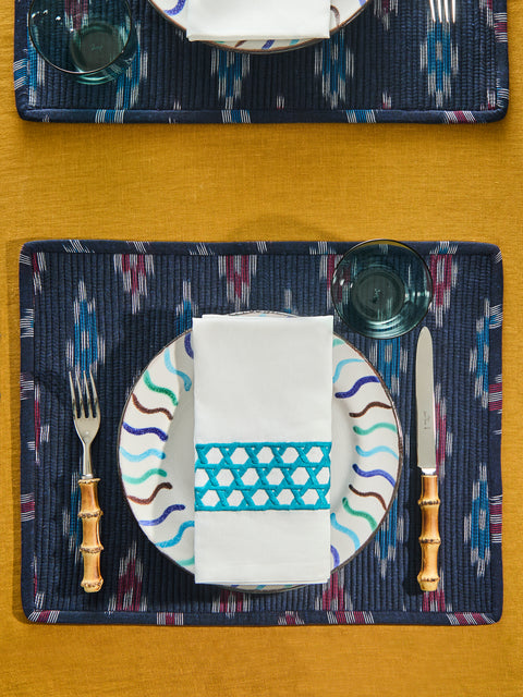 The Table Love - The Breakfast Handwoven Cotton Reversible Placemats (Set of 4) -  - ABASK