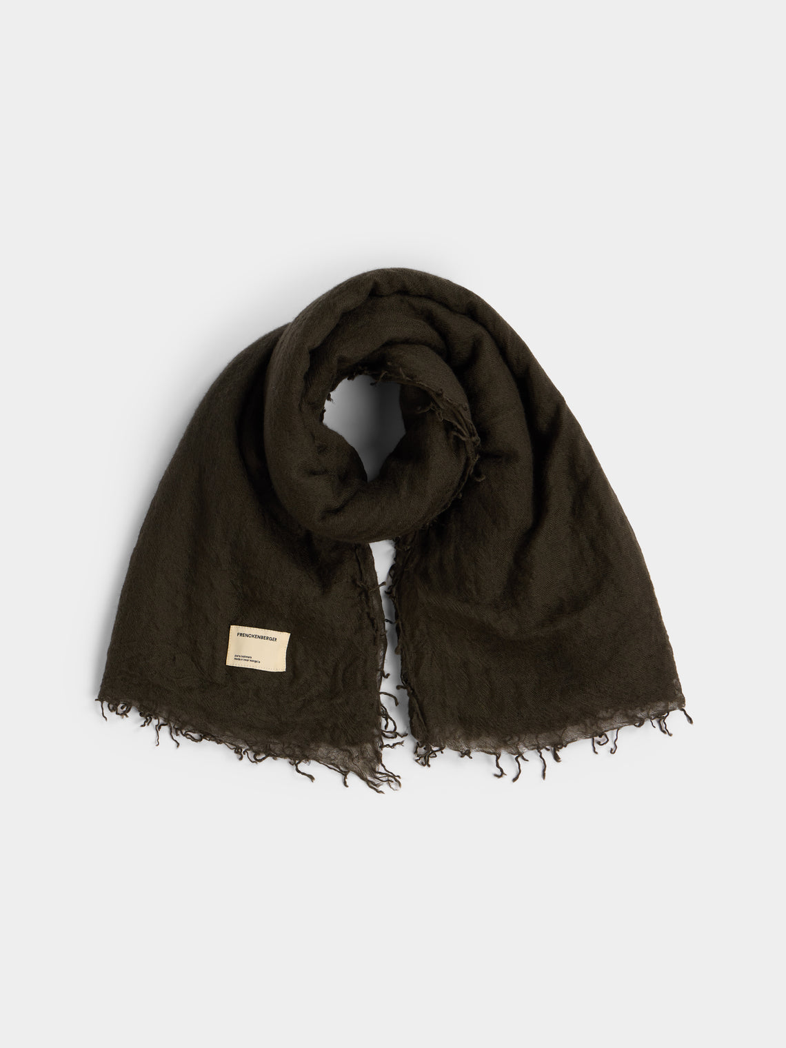 Frenckenberger - Woven Cashmere Medium Scarf -  - ABASK - 