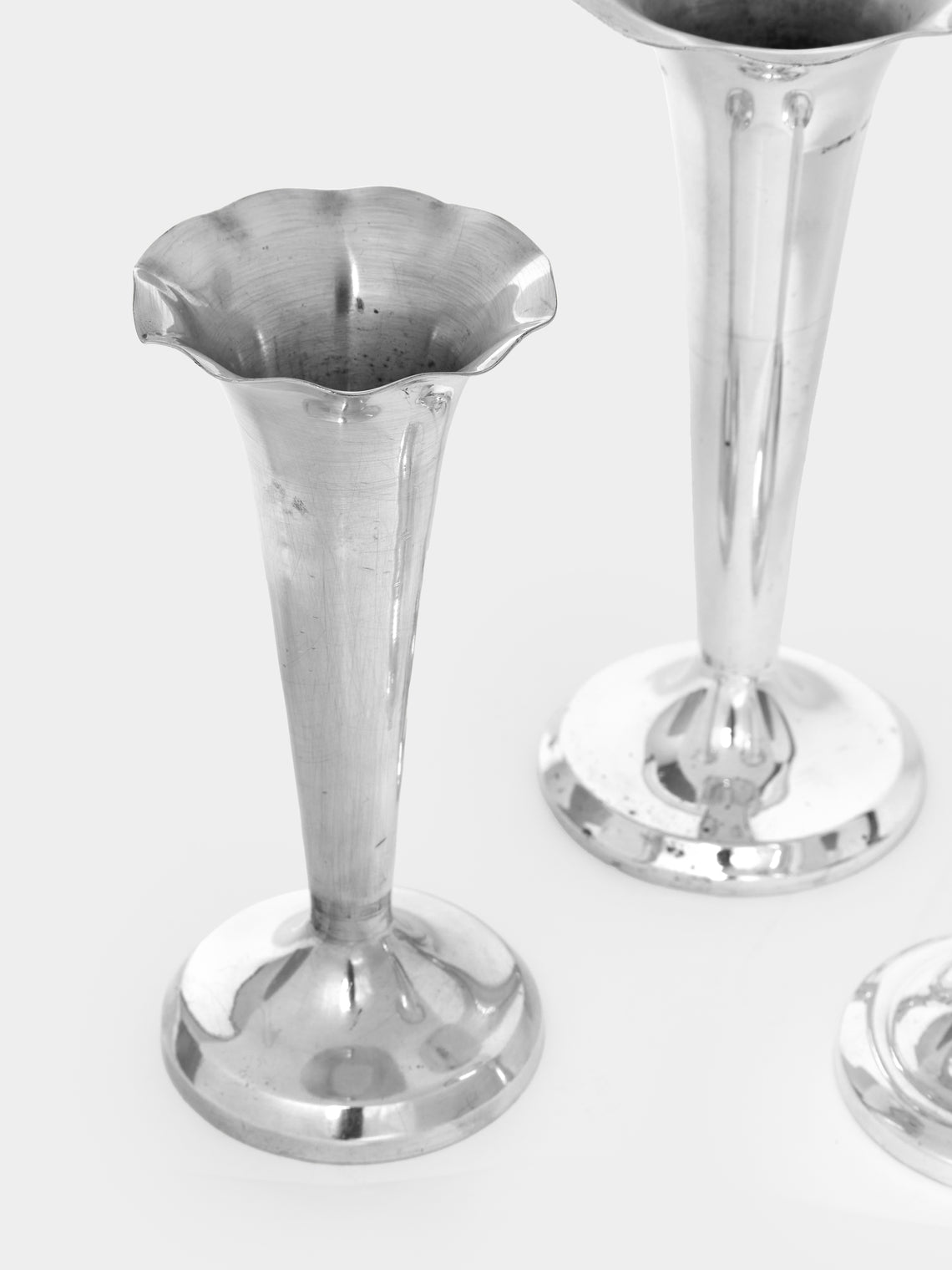 Antique and Vintage - 1950s Gio Ponti Silver-Plated Bud Vases (Set of 3) -  - ABASK
