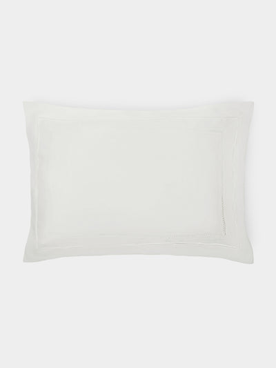 Volga Linen - Diamond-Stitch Linen Pillowcases (Set of 2) -  - ABASK - 