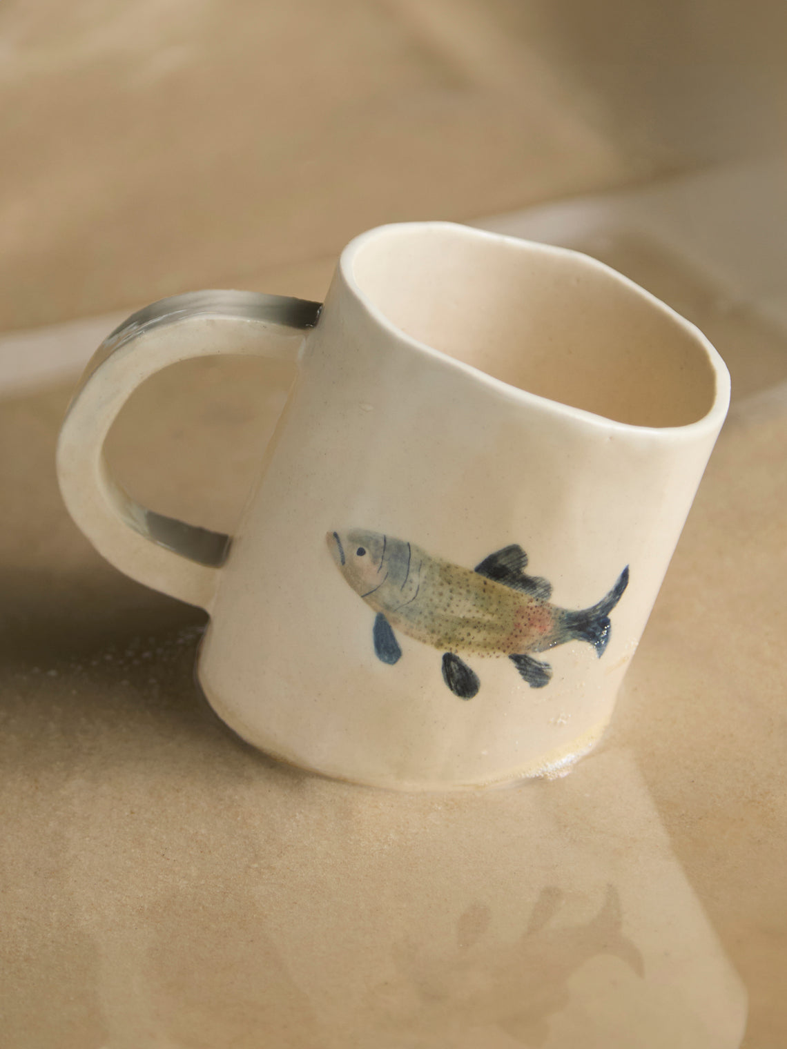 Liz Rowland - Fish Hand-Painted Ceramic Mug -  - ABASK