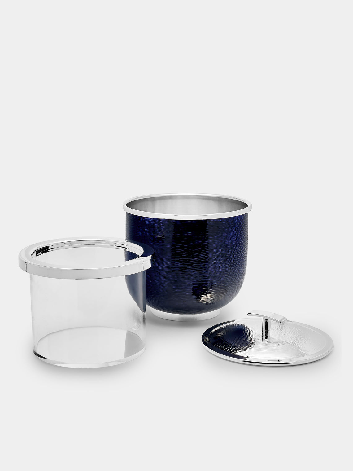 Zanetto - Aquarius Enamelled Silver-Plated Ice Bucket -  - ABASK