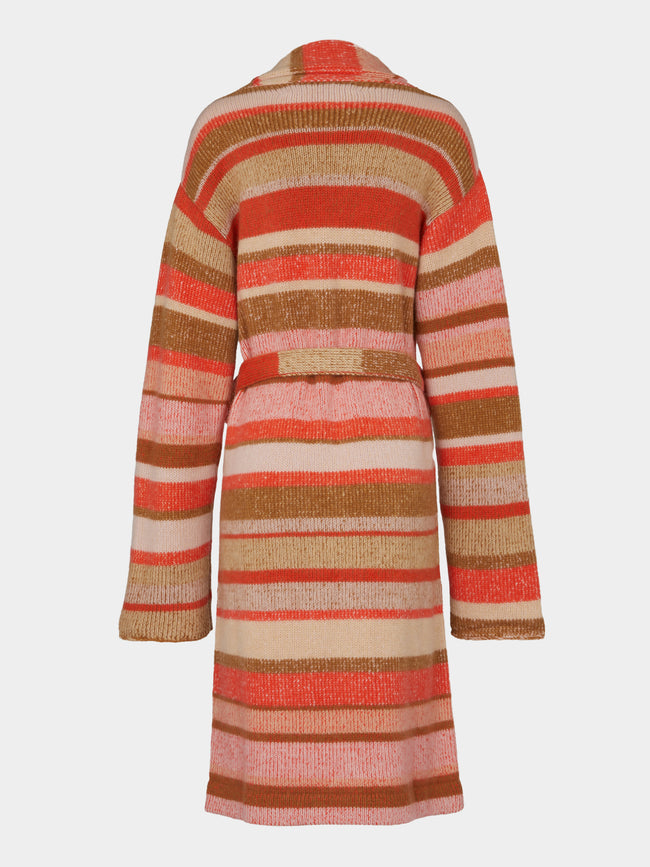 The Elder Statesman - Stripe Super Soft Cashmere Robe  | Size: S -  - ABASK