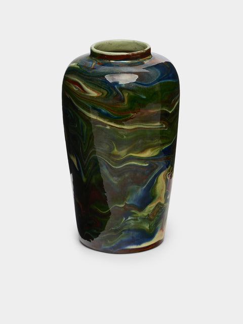 Antique and Vintage - Mid-Century Marbled Ceramic Vase -  - ABASK - 