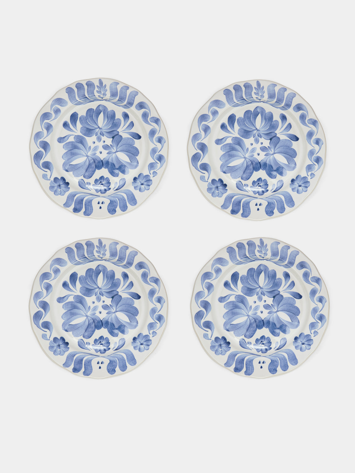 Zsuzsanna Nyul - Hand-Painted Ceramic Dinner Plates (Set of 4) -  - ABASK