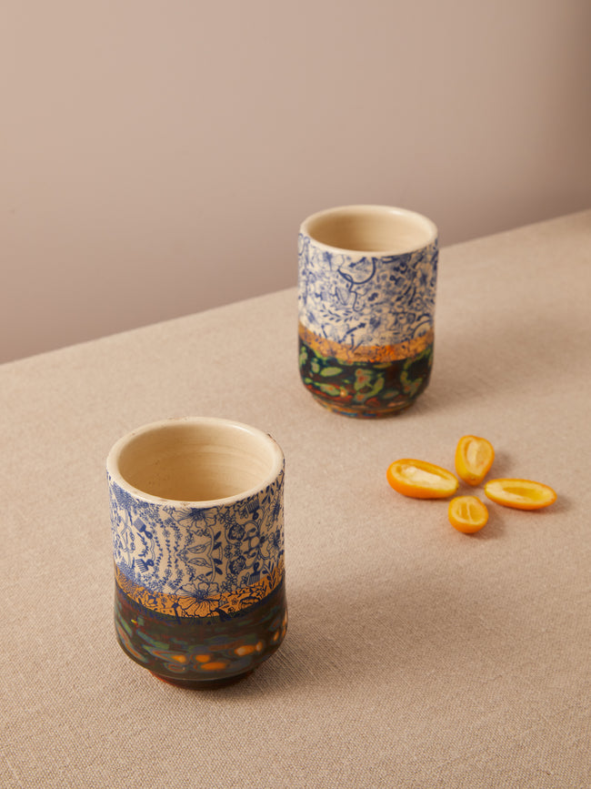 The Village Potter x Roberto Lugo - Edition 91 and 104 Ceramic Cups (Set of 2) -  - ABASK