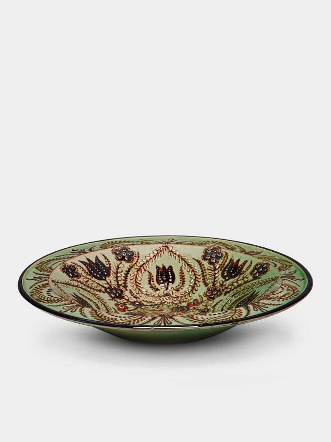 Poterie d’Évires - Flowers Hand-Painted Ceramic Large Serving Bowl -  - ABASK - 