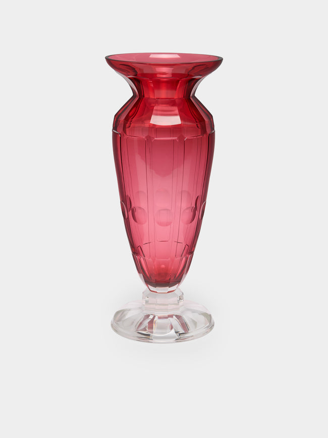 Antique and Vintage - 1930s Moser Cut Crystal Vase -  - ABASK - 