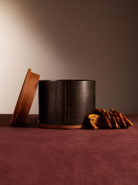 Marisa Klaster - Hand-Turned Wood and Steel Snack Container -  - ABASK