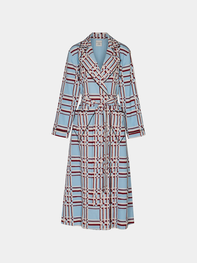 Emilia Wickstead - Georgette Painted-Grid Robe -  - ABASK - 