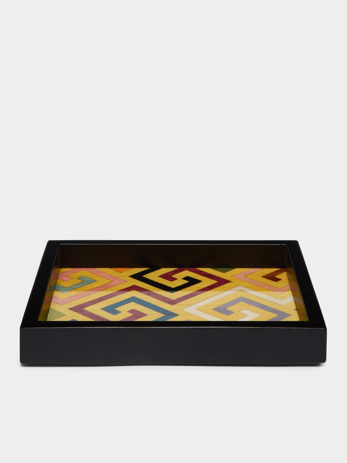 Biagio Barile - Labyrinth Wood Inlay Small Tray -  - ABASK