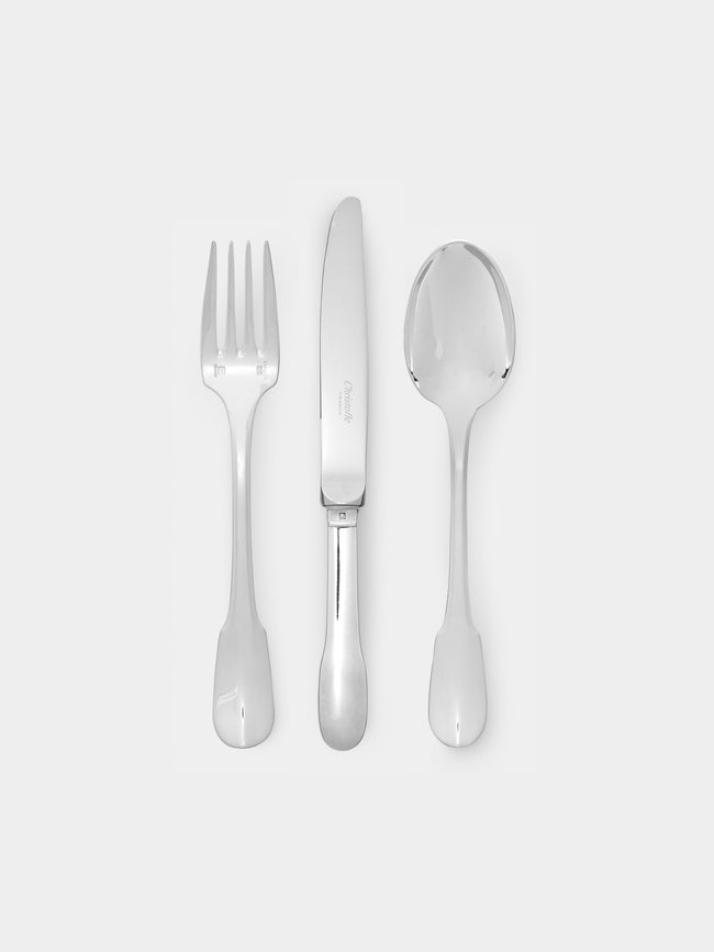 Christofle - Cluny Silver-Plated Dessert Cutlery (Set of 3) -  - ABASK - 