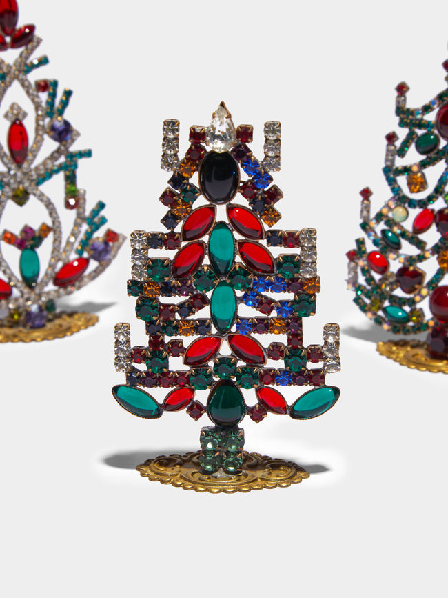 Antique and Vintage - 1930s Czech Jewelled Extra Small Christmas Trees (Set of 3) -  - ABASK