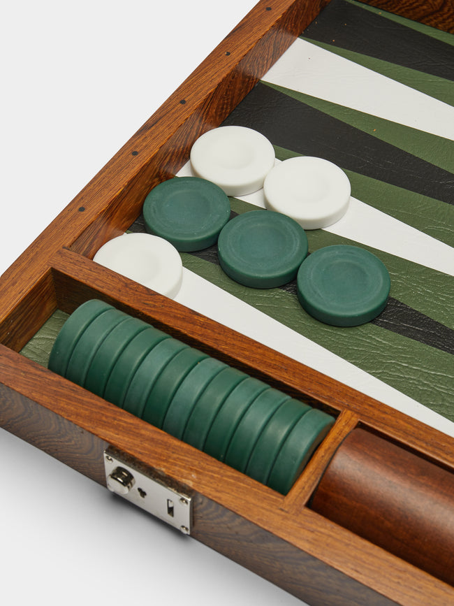 Bone Club - Wenge Wood and Leather Backgammon Set -  - ABASK