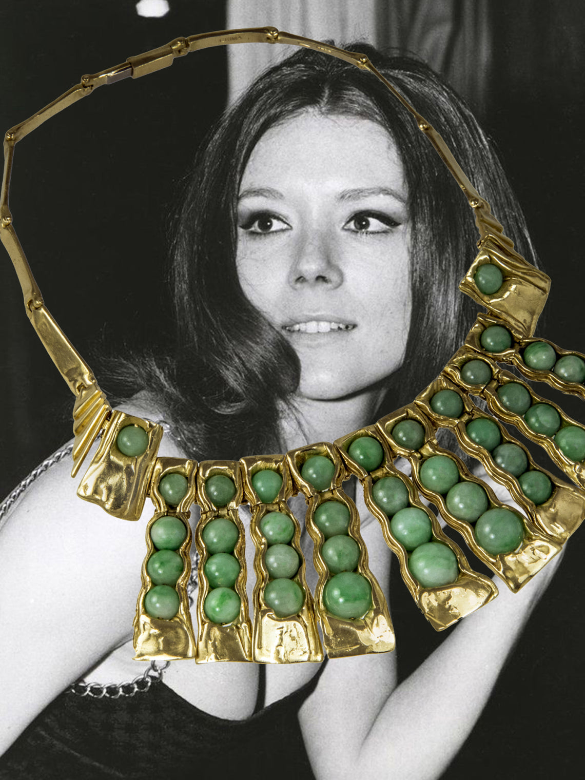 Mahnaz - 1973 Andrew Grima 18-Karat Gold and Jade Collar Necklace -  - ABASK