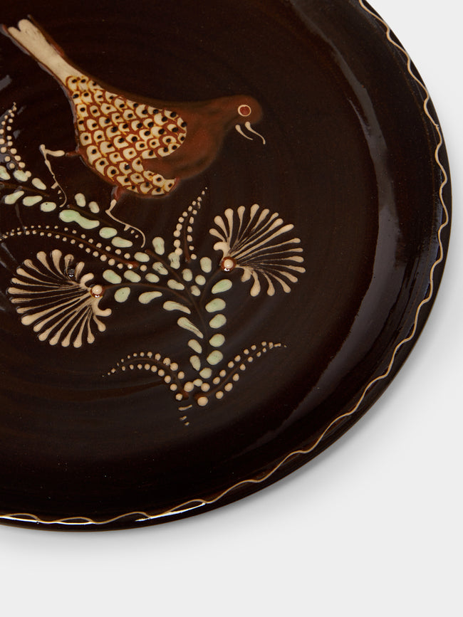 Poterie d’Évires - Birds Hand-Painted Ceramic Dinner Plates (Set of 4) -  - ABASK