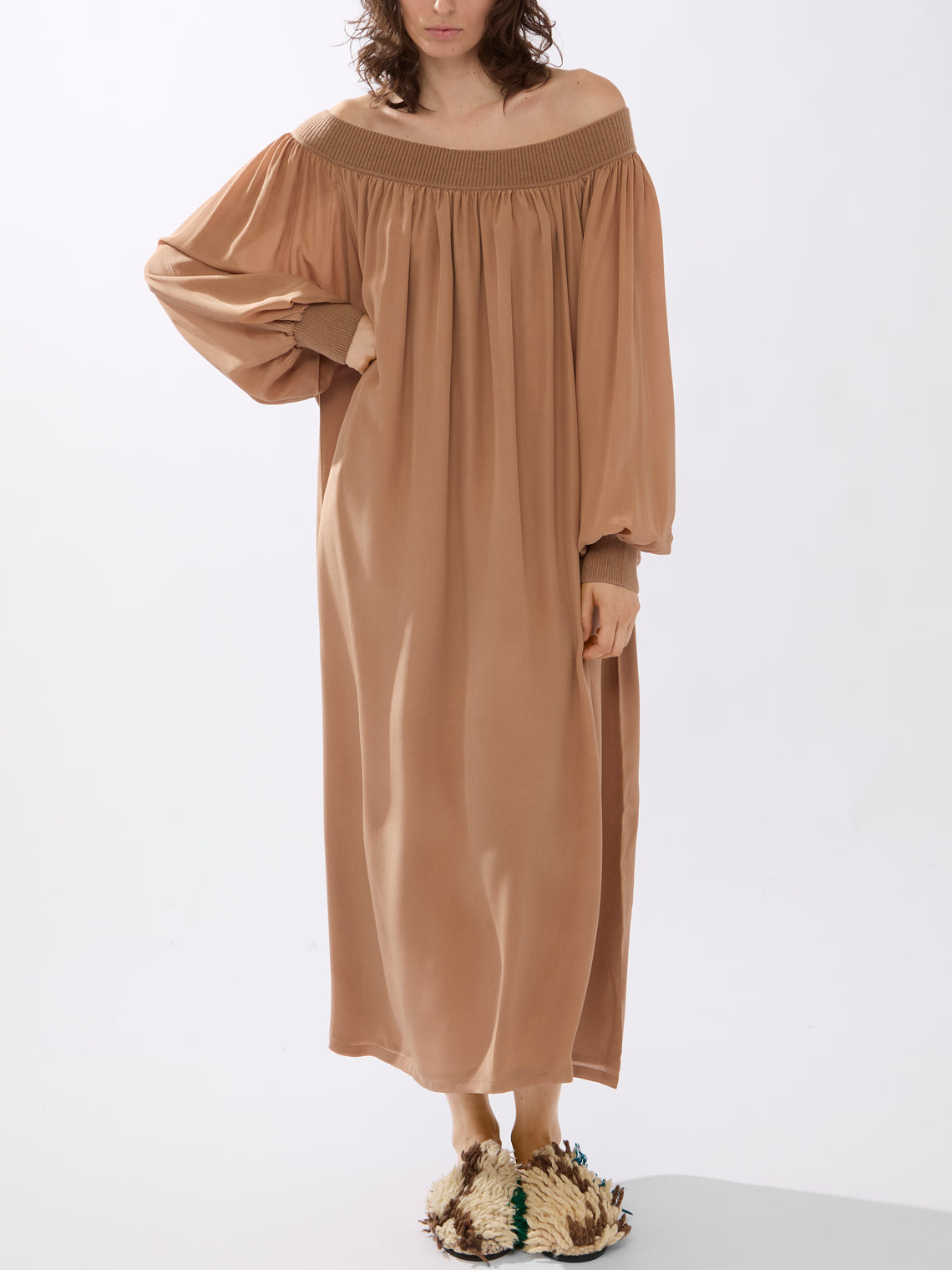 Ryan Roche - Silk and Cashmere Long Dress -  - ABASK