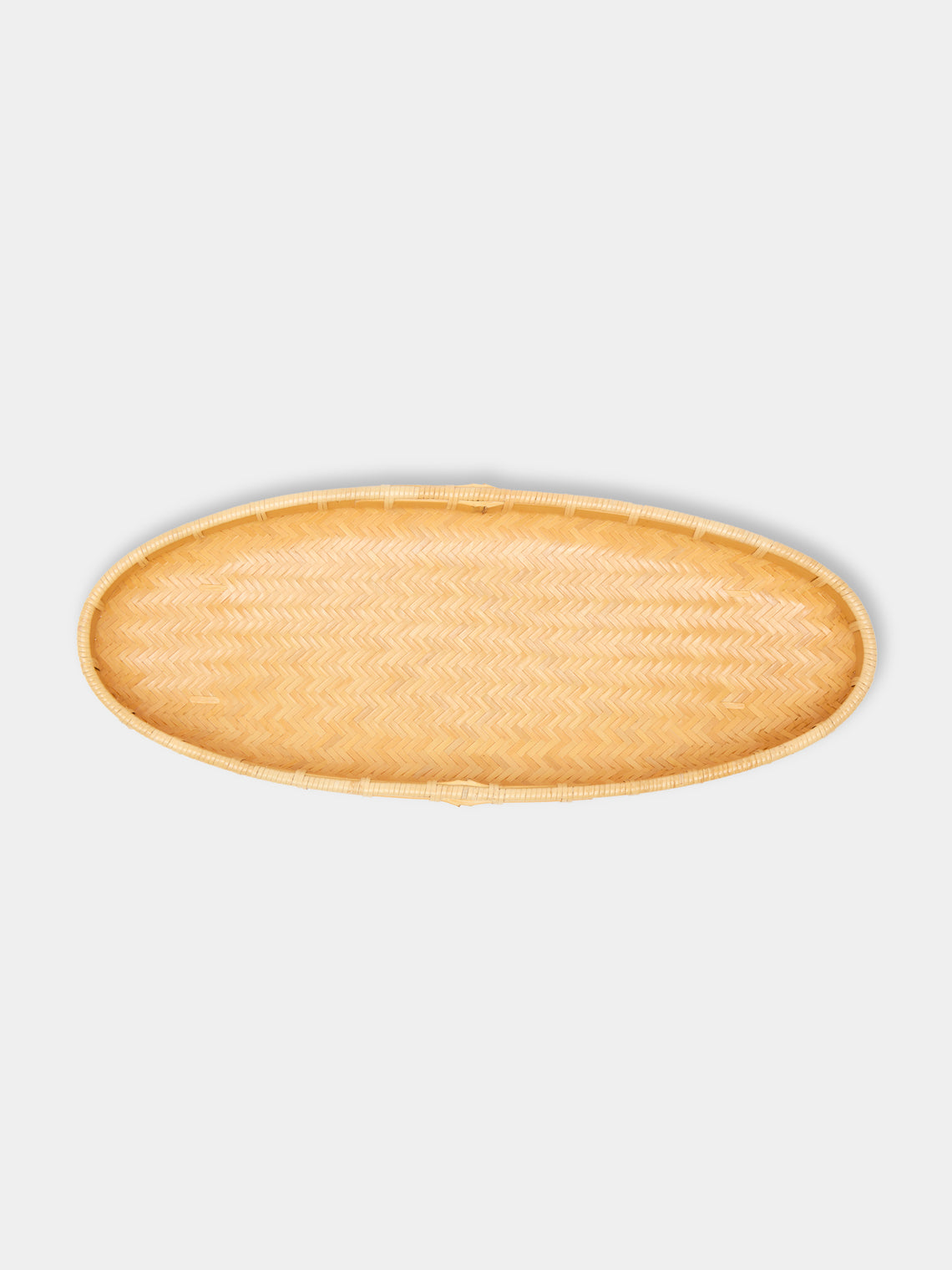 Hee Woo - Handwoven Bamboo Low Circular Tray -  - ABASK