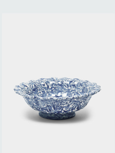 ABASK Aptware - Marbled Ceramic Footed Serving Bowl -  - ABASK - 