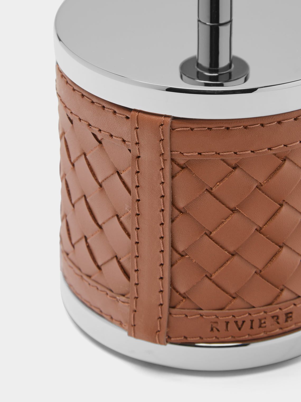 Riviere - Alghero Woven Leather Low Lidded Box -  - ABASK