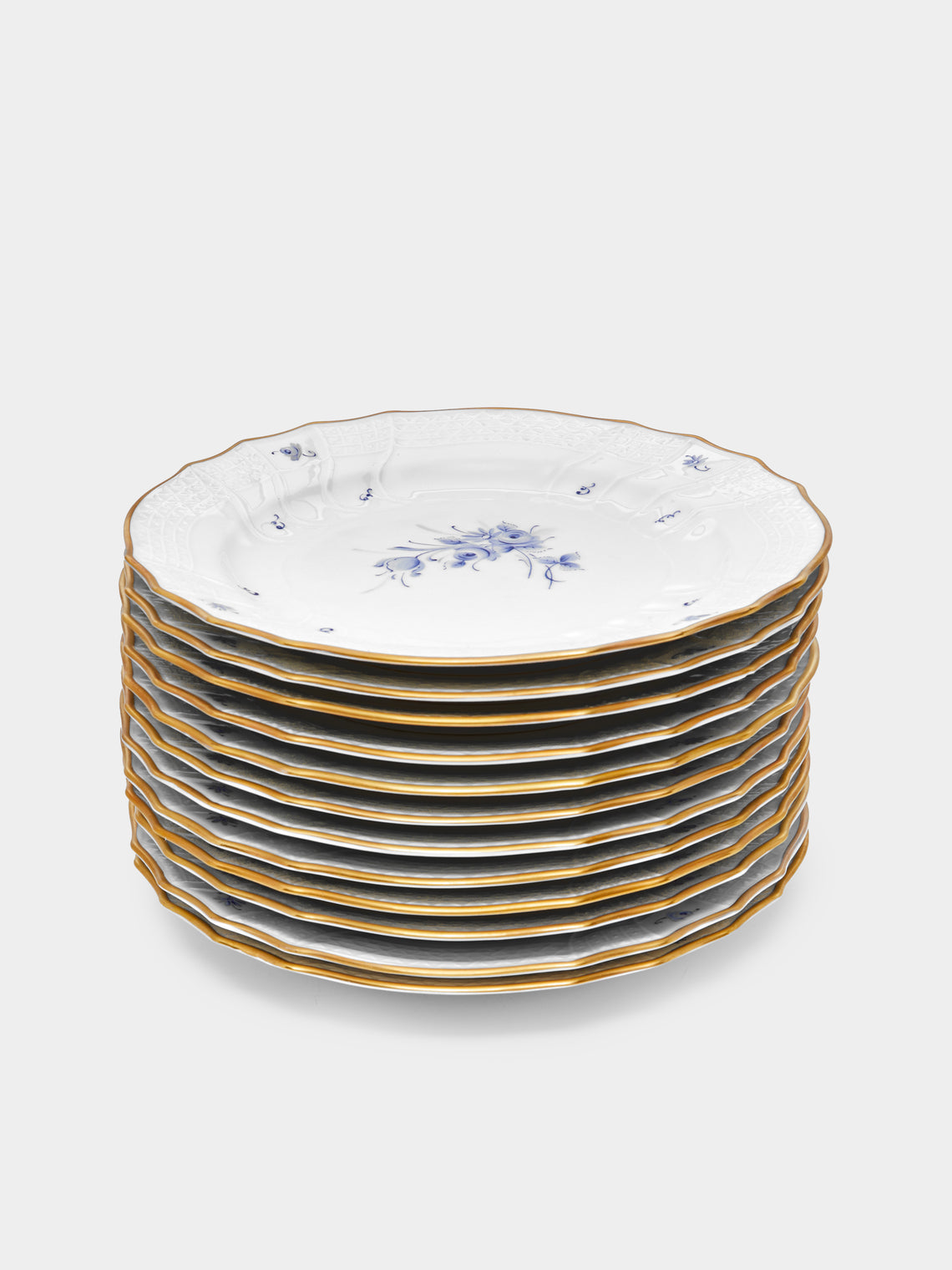 Antique and Vintage - 1960s Lorenz Hutschenreuther Hand-Painted Porcelain Dinner Plates (Set of 12) -  - ABASK