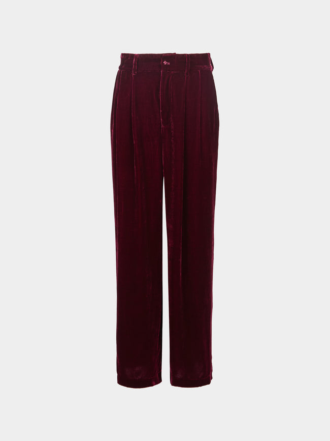 Yali Milano - Velvet Trousers | Size: M -  - ABASK - 