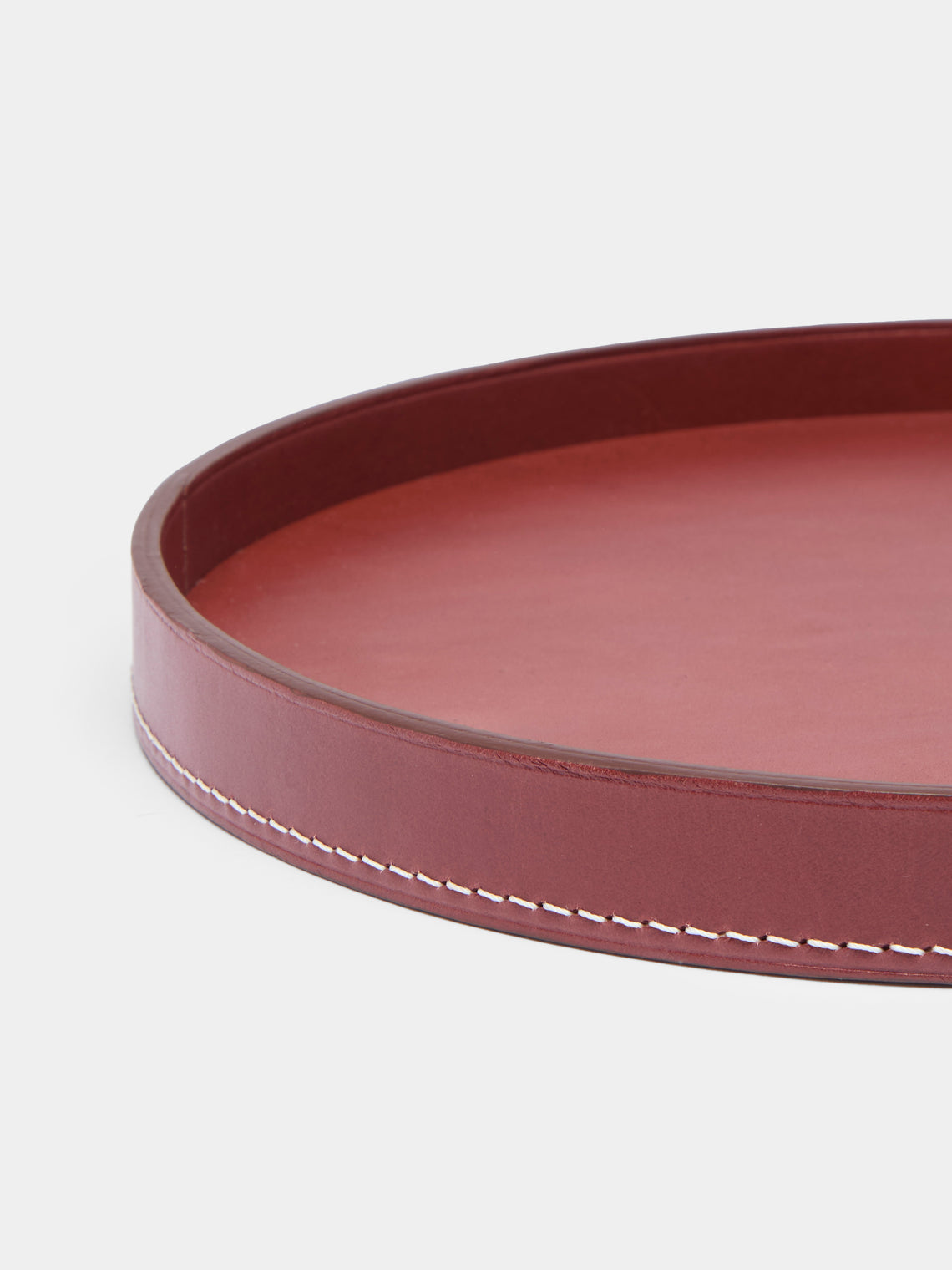 Les Few - Armance Leather Round Tray -  - ABASK