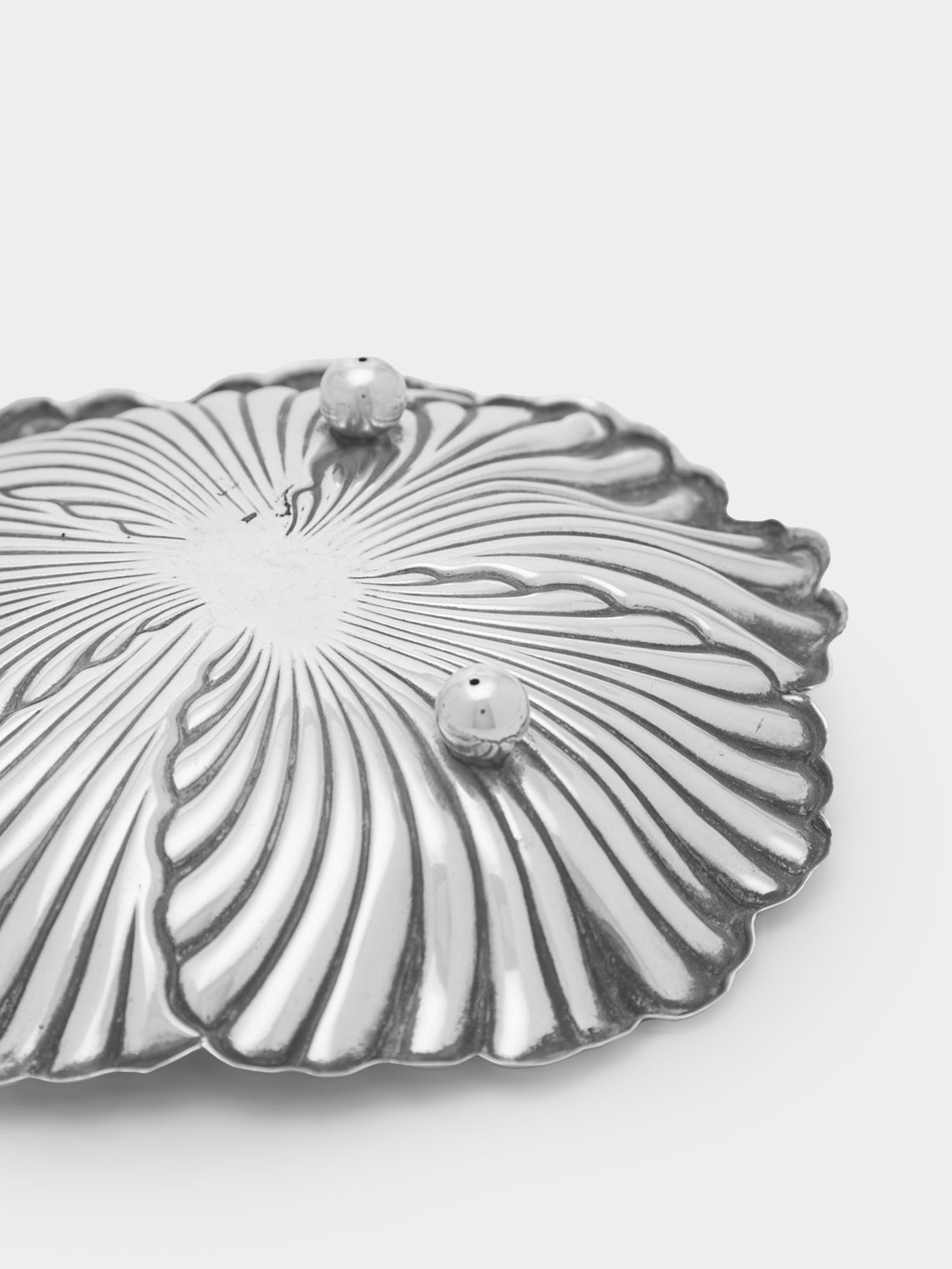 Antique and Vintage - 1980s Solid Silver Floral Dish -  - ABASK