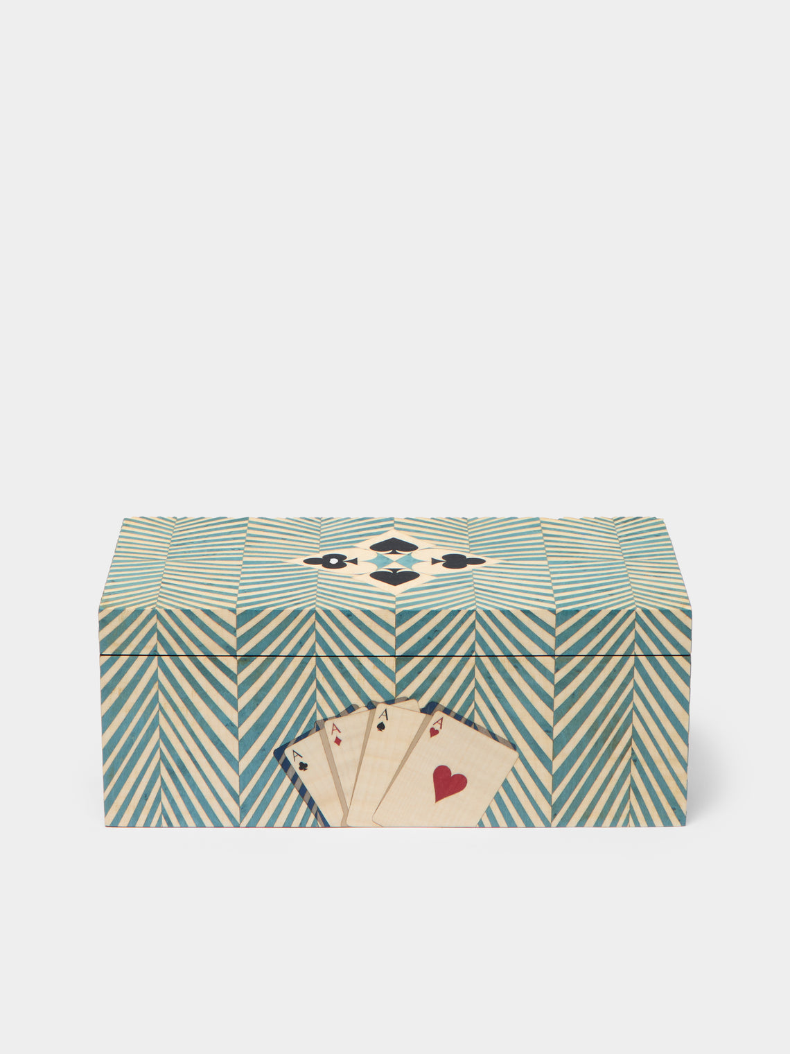 Alexandra Llewellyn - Turquoise Wood Playing Cards Box -  - ABASK - 