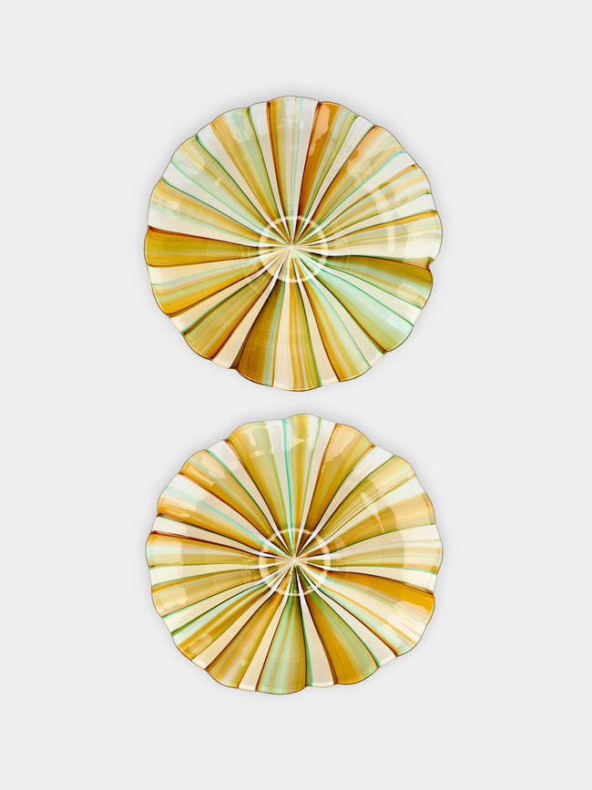 Mori Glass - Hand-Blown Glass Plates (Set of 2) -  - ABASK - 