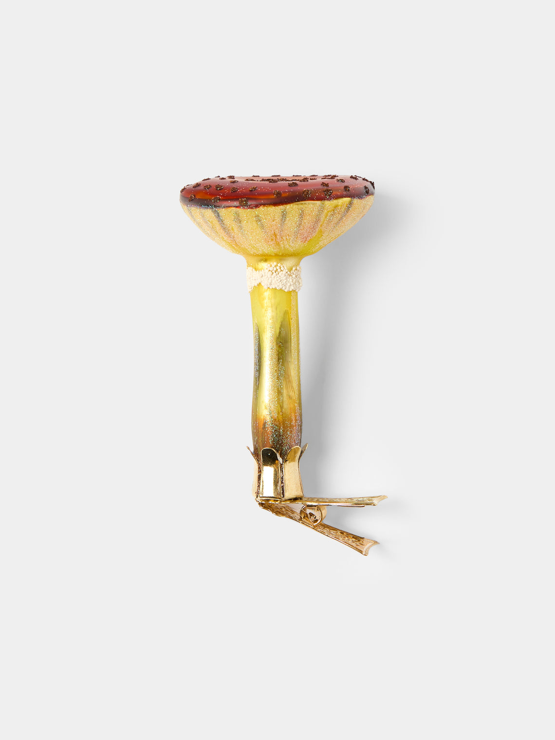 Antique and Vintage - Hand-Blown Glass Mushroom Clip-On Tree Decorations (Set of 8) -  - ABASK