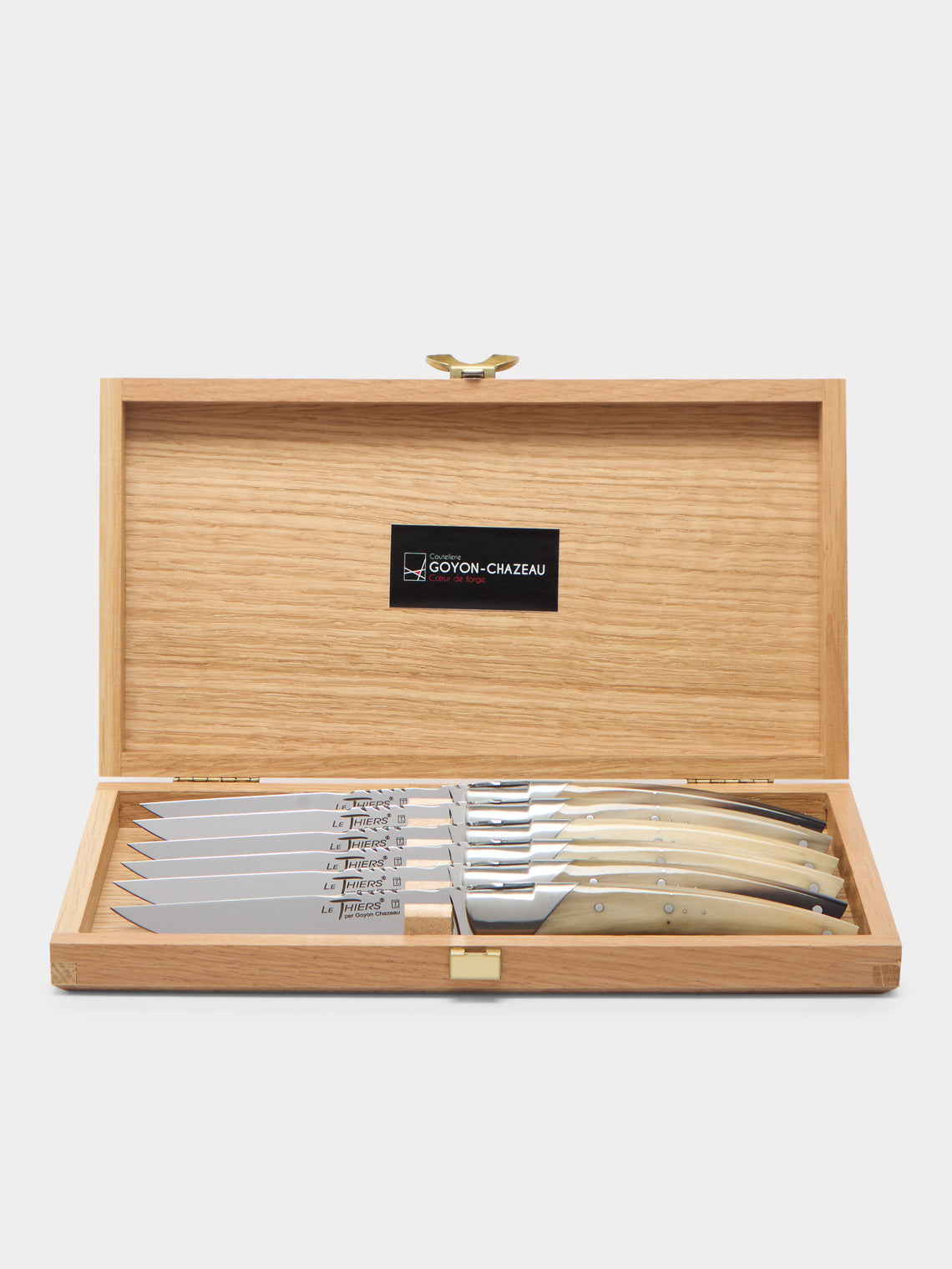 Goyon-Chazeau - Le Thiers Prestige Blonde Horn Steak Knives (Set of 6) -  - ABASK