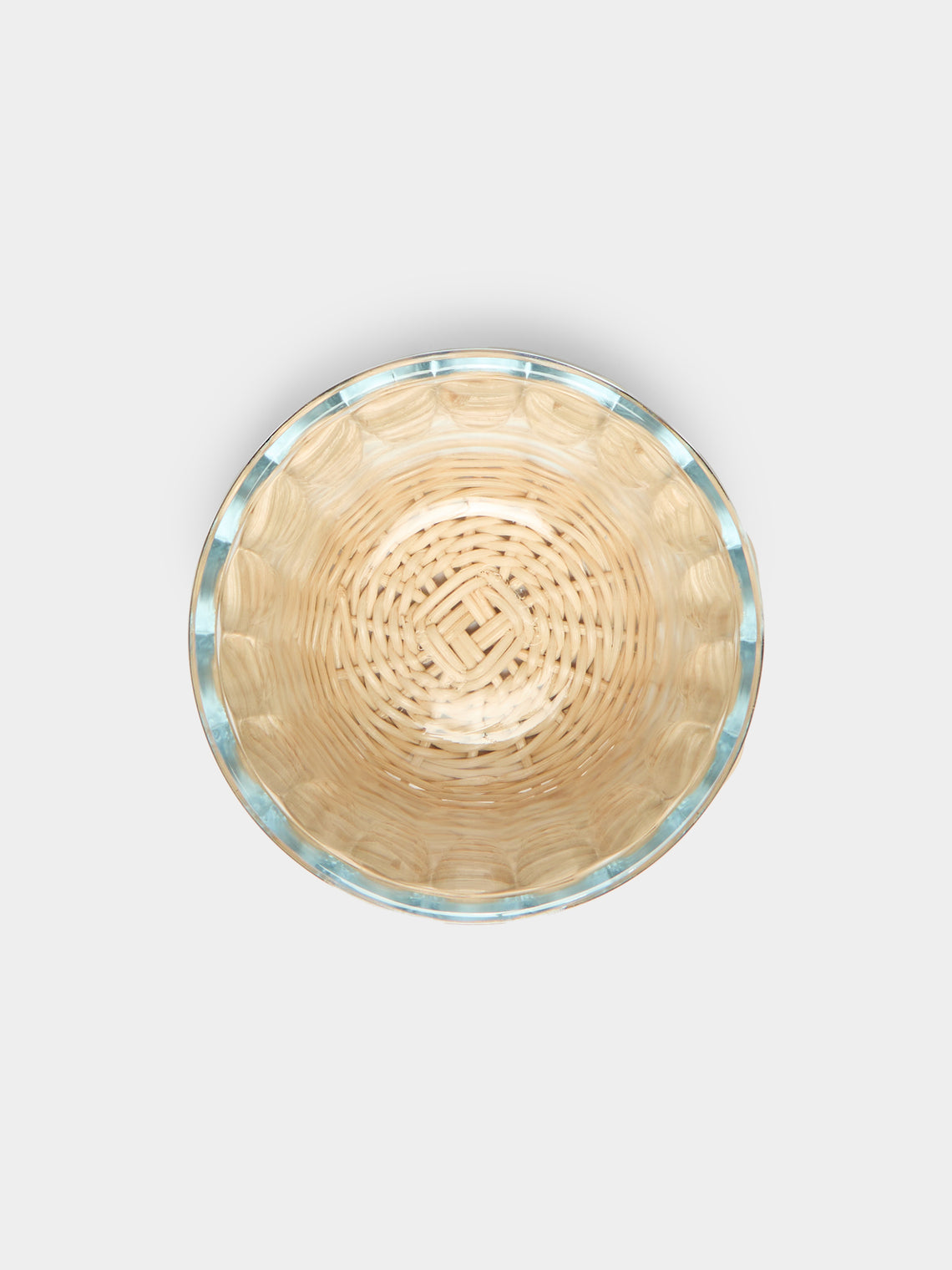 Mila Maurizi - Campanula Handwoven Wicker and Glass Dessert Bowl -  - ABASK