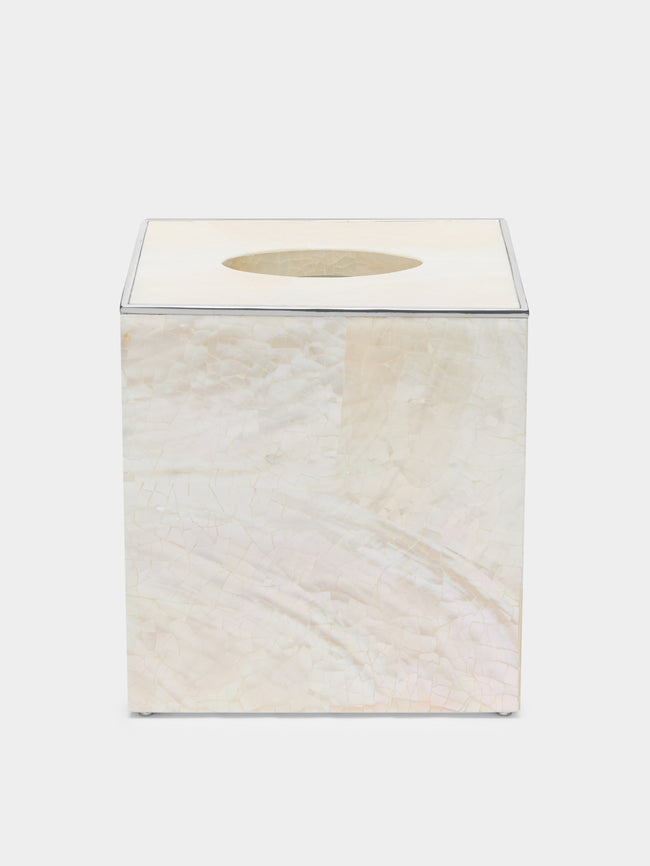 Objet Luxe - Sienna Mother-of-Pearl Square Tissue Box -  - ABASK - 