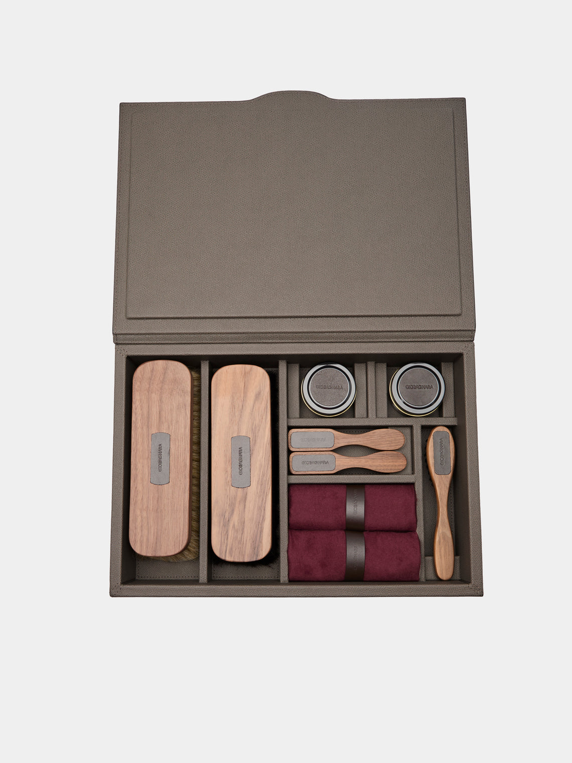 Giobagnara - Luna Wood and Leather Shoe Care Set -  - ABASK