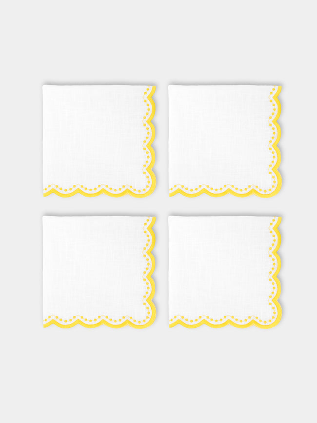 HMA | Blank Space - Bella Embroidered Linen Napkins (Set of 4) -  - ABASK