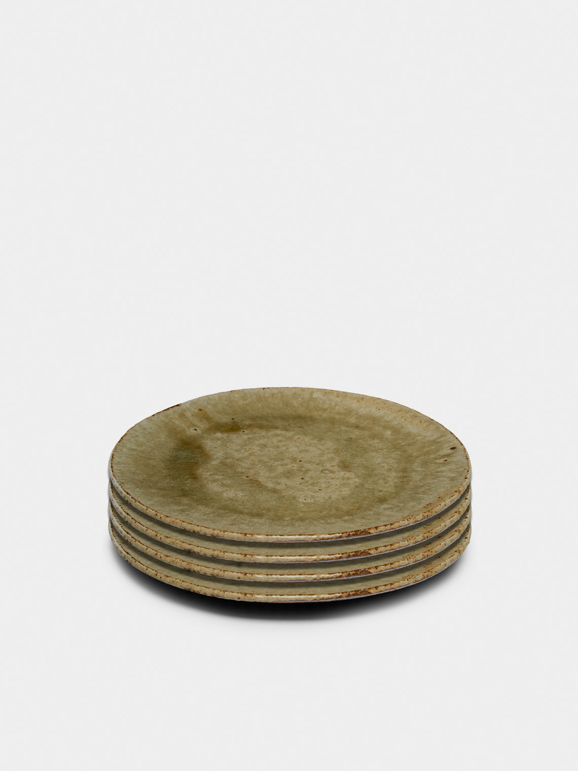 Ingot Objects - Ash-Glazed Ceramic Rimless Side Plates (Set of 4) -  - ABASK