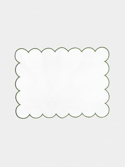 Angela Wickstead - Diletta Scalloped Linen Placemats (Set of 4) -  - ABASK - 