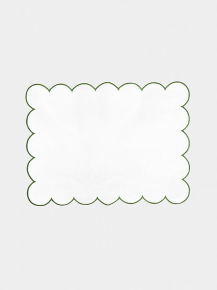 Angela Wickstead - Diletta Scalloped Linen Placemats (Set of 4) -  - ABASK - [thumbnail]